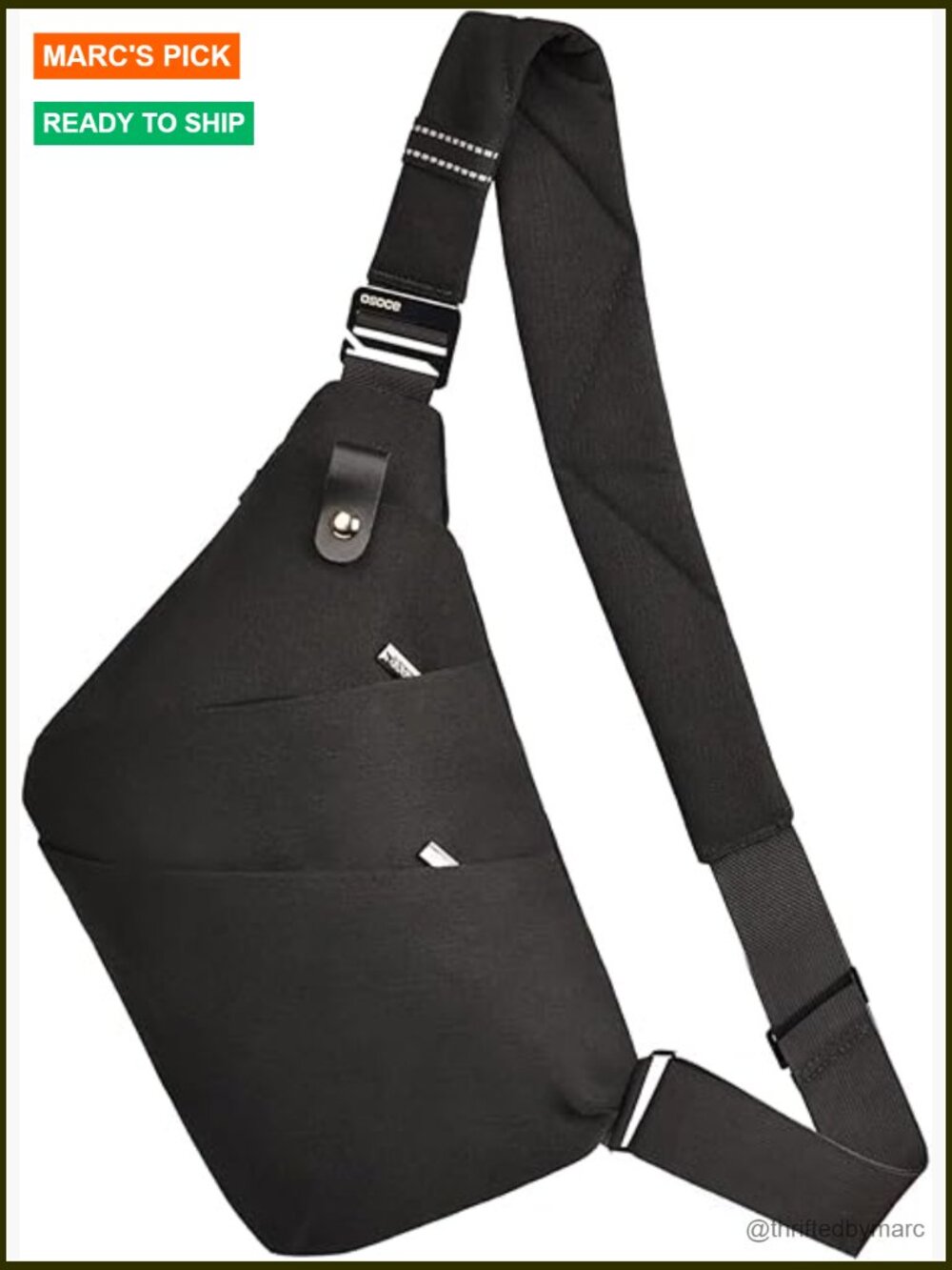 Water-Resistant Anti-Theft Crossbody Sling Bag For Travel Hiking Work